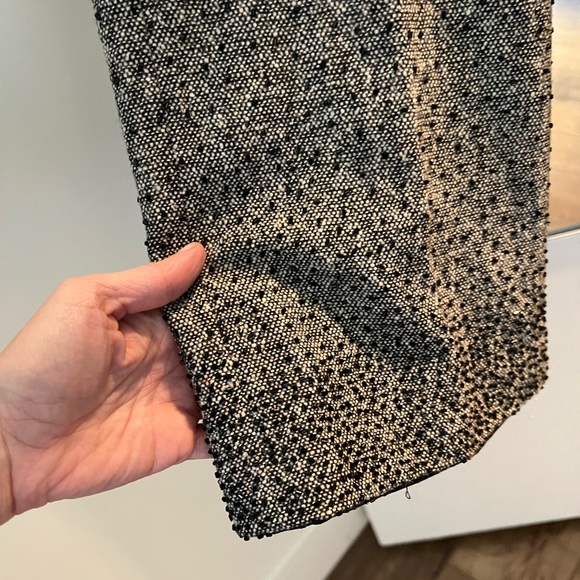 Beaded gray tweed evening trousers - Picture 3 of 5